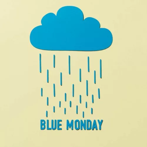 Cloud rain and text blue monday royalty free image 1641378772